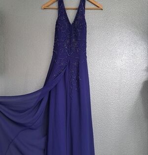 Cobalt Blue Formal/Special Occasion/Prom Beaded Formal Dress    Size S